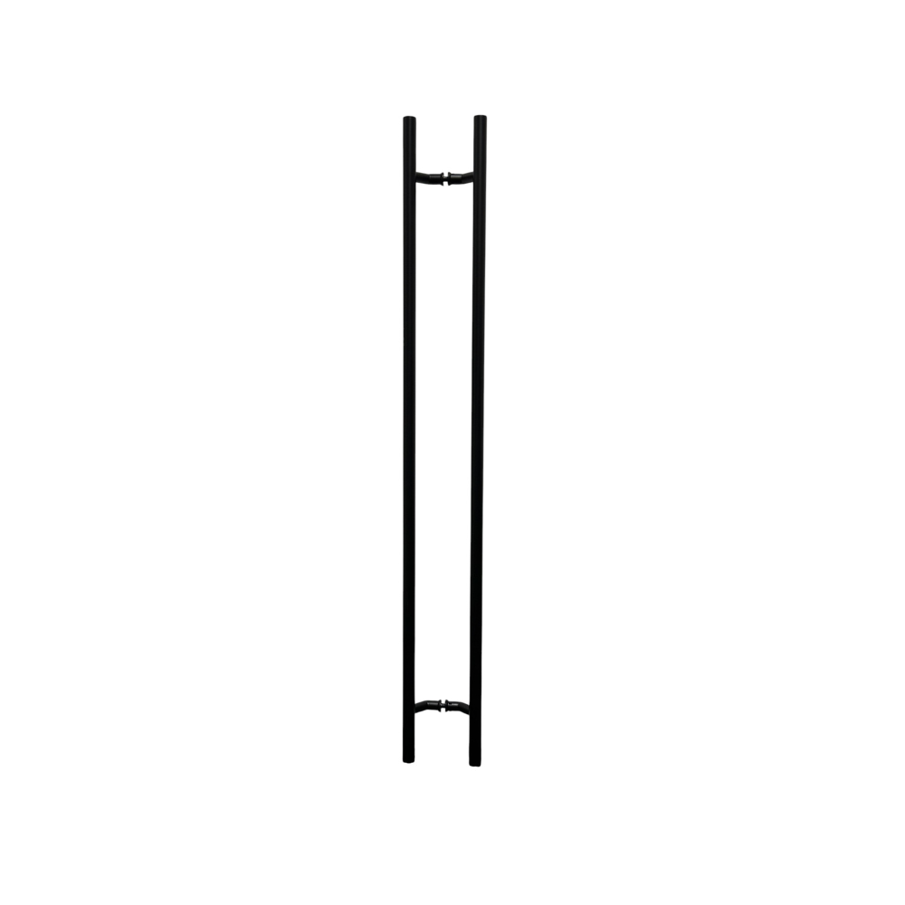 Cranked H Style Pull Handles (1200x25mm) – Matte Black – QIC Direct