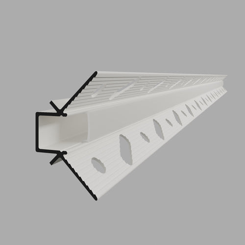 LED Internal Corner Profile - 3m – 100mm Sample – RAL 9010