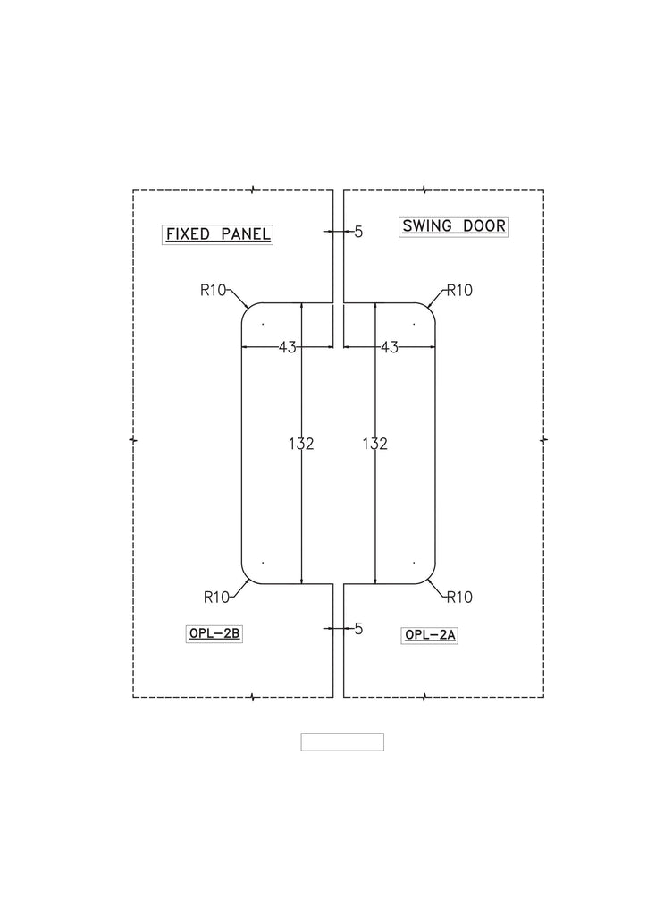 Center Lock Glass Door Patch - Stainless - QIC Ironmongery 