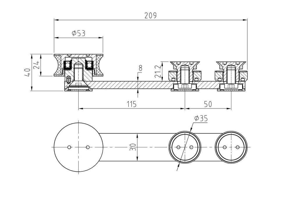 Stainless Sliding Glass Door Tube Rail Kits - QIC Ironmongery 