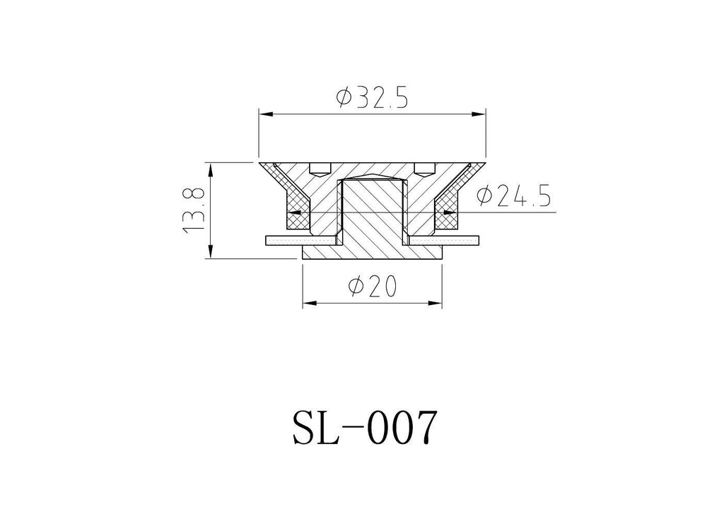 Flush Glass Panel Connectors For Ali Door Rail PK4 - QIC Ironmongery 