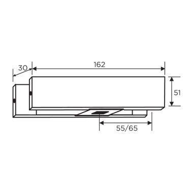 Bottom Patch Glass Door - Matte Black - QIC Ironmongery 