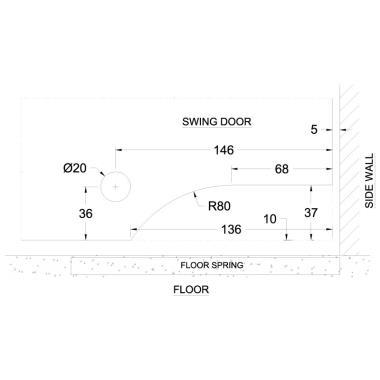 Hydraulic Floor Spring & Glass Door Patch Set - Stainless Brushed - QIC Ironmongery 