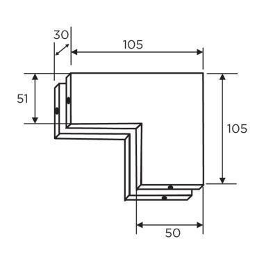 Over Panel Connector Optional Stop - Brush Stainless PT62 Style - QIC Ironmongery 