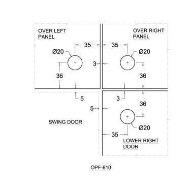 Over Panel Connector Optional Stop - Brush Stainless PT62 Style - QIC Ironmongery 