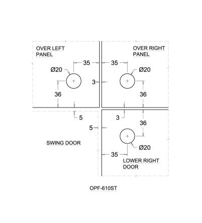 Over Panel Glass Door Connector Fixed Stop - Brush Stainless - QIC Ironmongery 