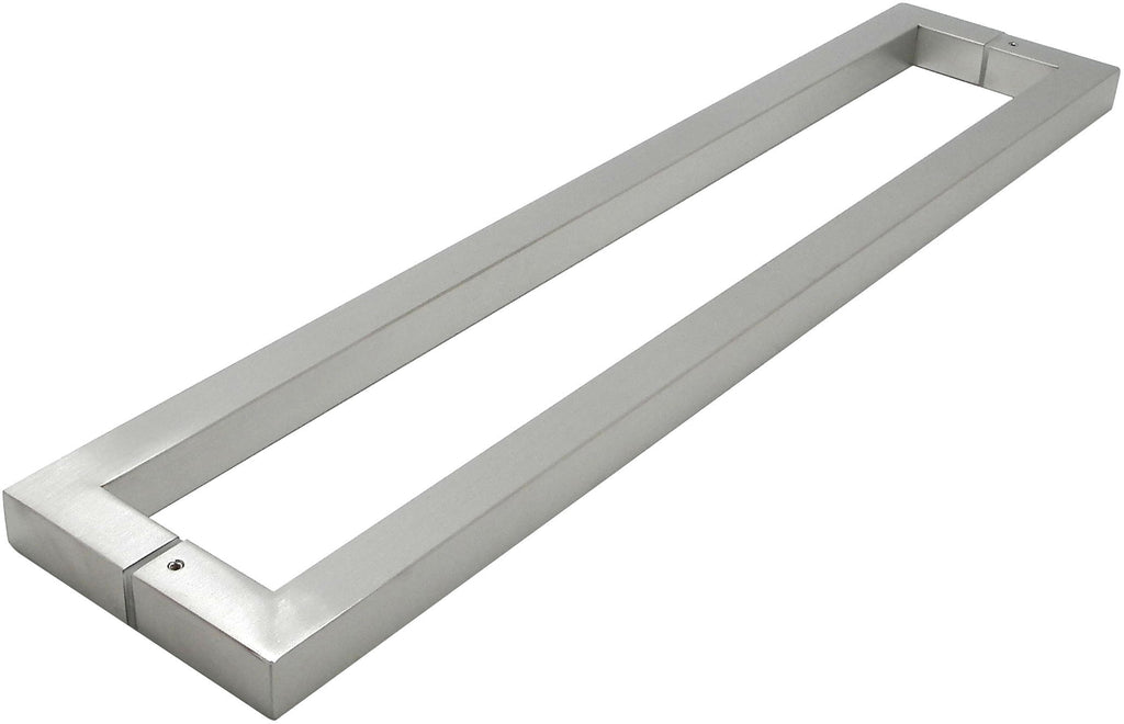 Stainless Door Pull Handles Square 600 x 25 x 25mm - QIC Ironmongery 