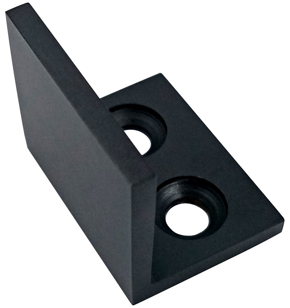 Glass Door Angle Stop Stainless Steel / Matte Black - QIC Ironmongery 