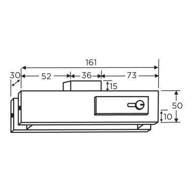 Top / Bottom Patch Glass Door Lock "Matte Black" - QIC Ironmongery 