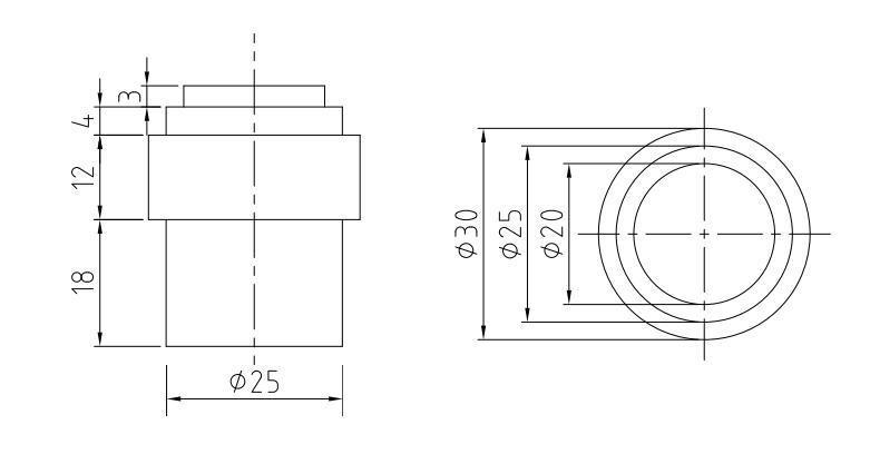 Glass Door Stop Rubber & Stainless Steel Floor Fitting - QIC Ironmongery 