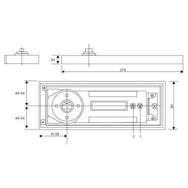 Hydraulic Floor Spring & Glass Door Patch Set - Stainless Brushed - QIC Ironmongery 