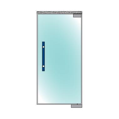 "H" STAINLESS GLASS DOOR PULL HANDLES L:900 X CC:700 X DIA:32MM - QIC Ironmongery 