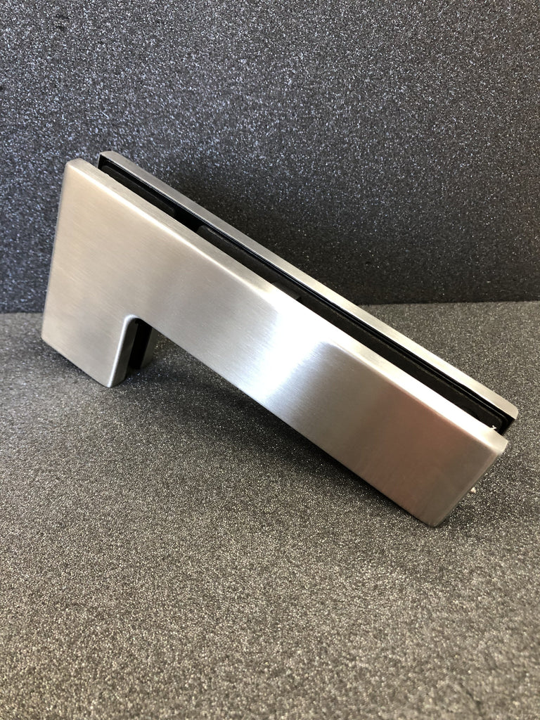 Top Over Patch Glass Door Strike Plate Stainless - QIC Ironmongery 
