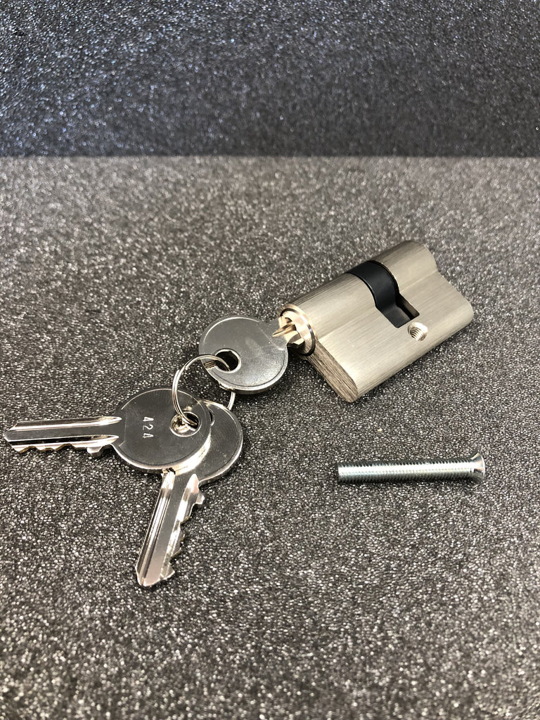 Euro Cylinder Barrel Key Turn 49mm Key Unique Polished Black - QIC Ironmongery 