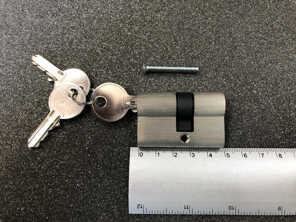 Euro Cylinder Barrel Key Turn 49mm Key Unique Polished Black - QIC Ironmongery 