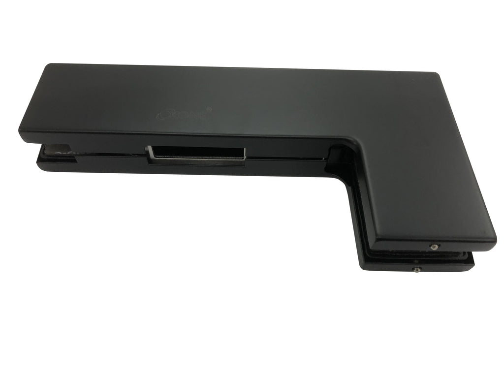 Top Patch Glass Door Over Panel Strike Plate - Matte Black - QIC Ironmongery 