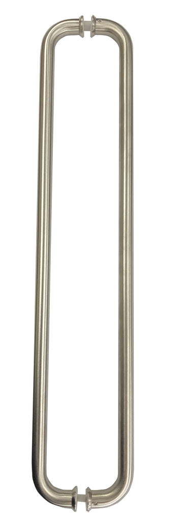 Stainless Door Pull Handles Pair D Style 600 mm x 19 mm - QIC Ironmongery 