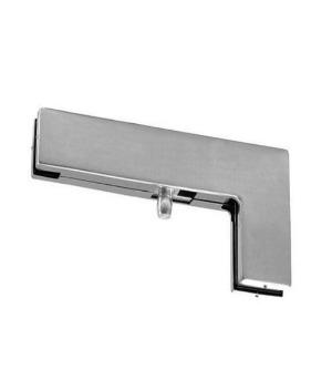 Top Patch Glass Door Over / Side Connector Stainless - QIC Ironmongery 