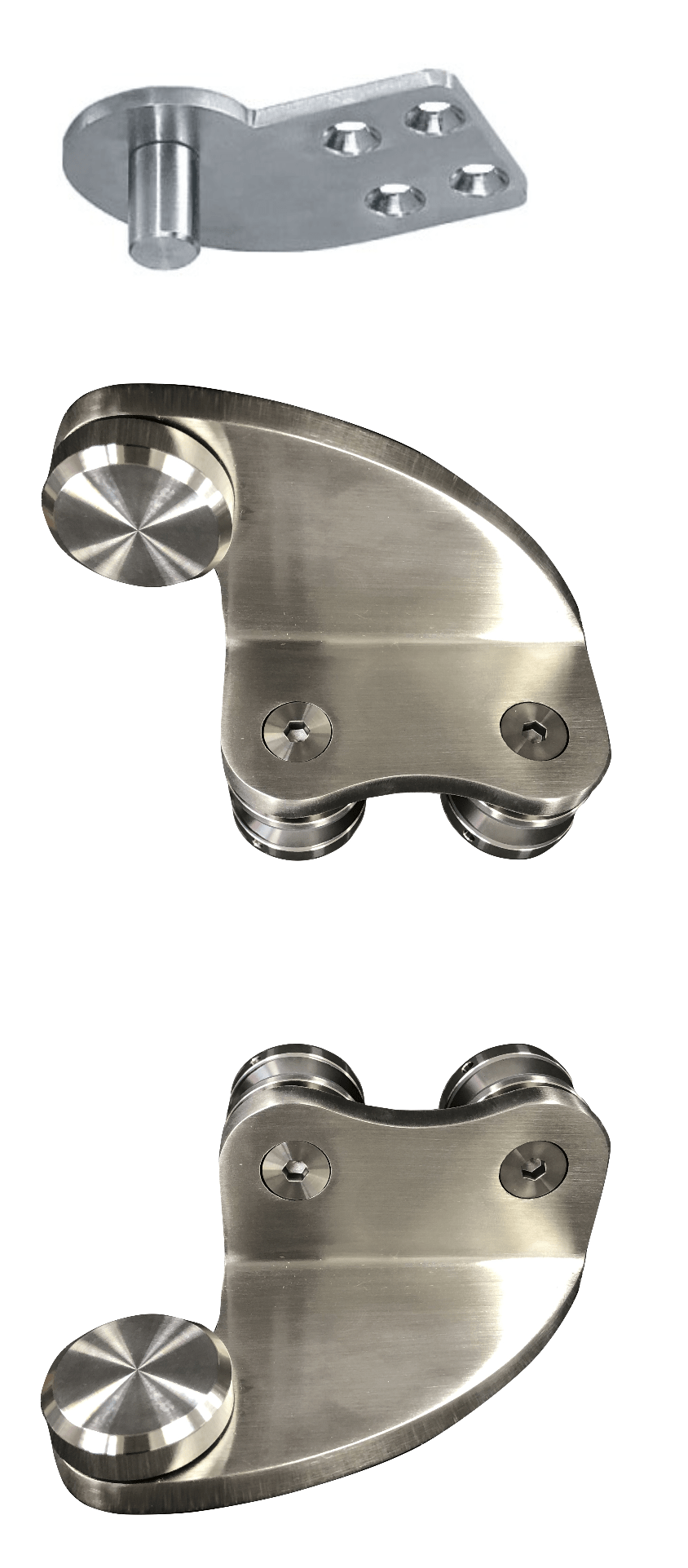 Top Hinge Stainless Top & Bottom Glass Door Off Set Pivot Hinge Set – QIC Direct