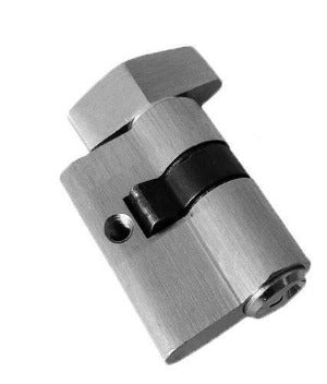 Euro Cylinder Barrel Thumb Turn 49mm Key Unique - QIC Ironmongery 