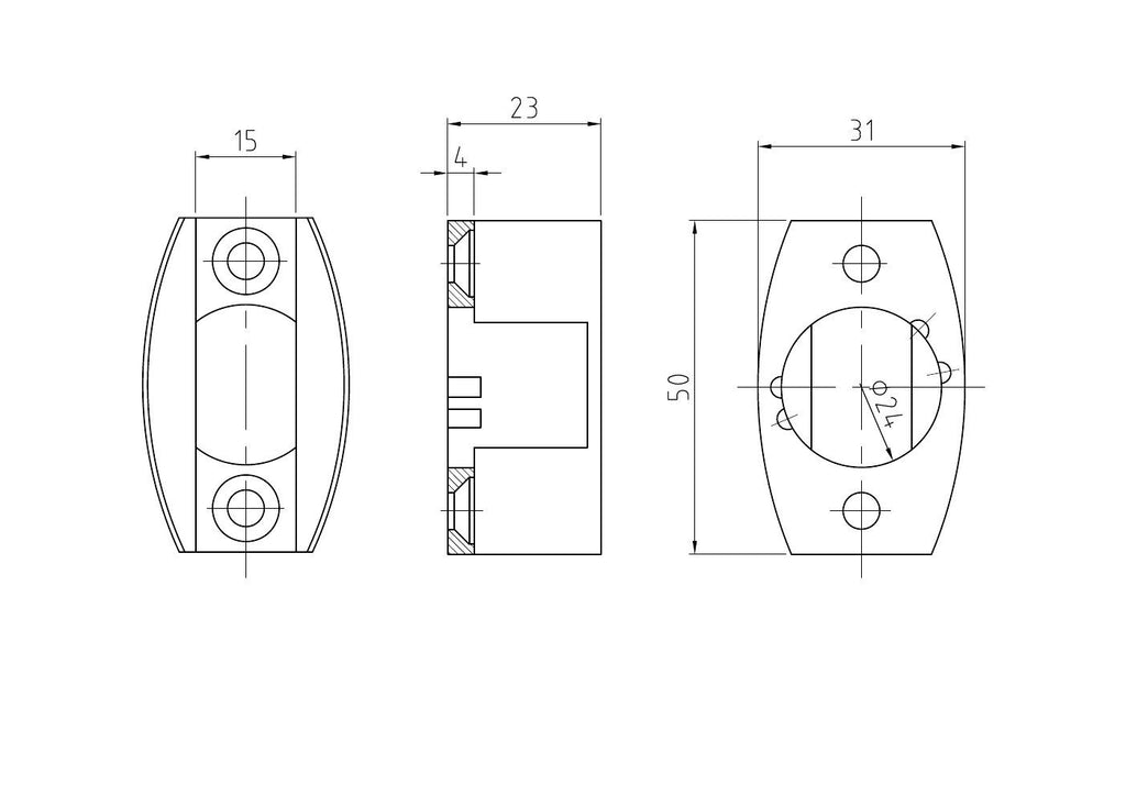 Glass Door Aluminium Sliding Rail Kit - QIC Ironmongery 