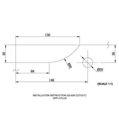 Glass Door Hydraulic Patch Set - Black Matte - QIC Ironmongery 