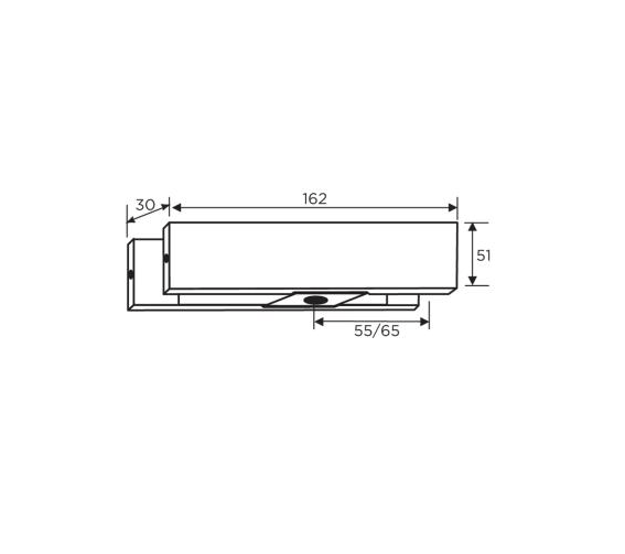 Top Patch Glass Door - Stainless Brushed - QIC Ironmongery 