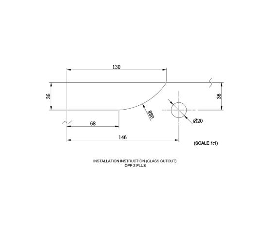 Top Patch Glass Door Large "Matte Black" - QIC Ironmongery 