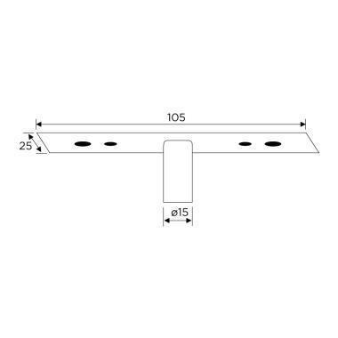 Top Patch Pivot Plate For Glass Door - Matte Black - QIC Ironmongery 