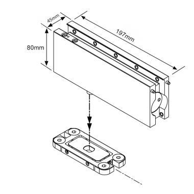 Stainless Glass Door Hydraulic Patch Heavy Duty - QIC Ironmongery 