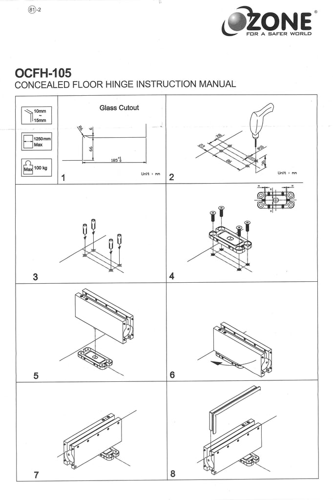 Stainless Glass Door Hydraulic Patch Heavy Duty - QIC Ironmongery 